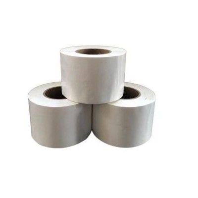 نوار بسته بندی کوچک سفید LDPE 100mm عرض 30m طول با هسته پلاستیکی 3'