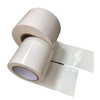 نوار بسته بندی کوچک سفید LDPE 100mm عرض 30m طول با هسته پلاستیکی 3'