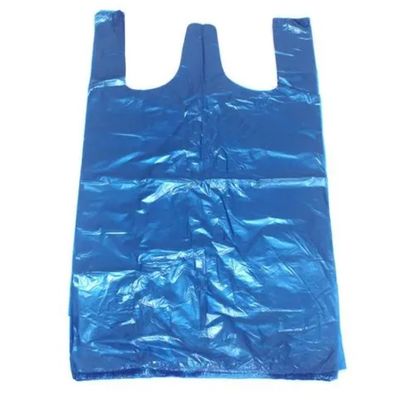 OEM سبک جلیقه آبی کیسه های پلاستیکی 0.03mm ضخامت کیسه های بزرگ پلاستیکی مواد غذایی